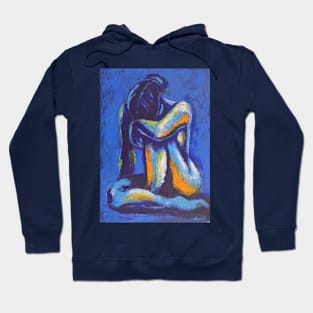 Blue Mood 1 - Female Nude Hoodie